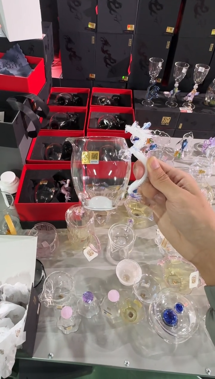 N**9白龙三代公道杯编号66+银嘴+墨龙吸水杯垫