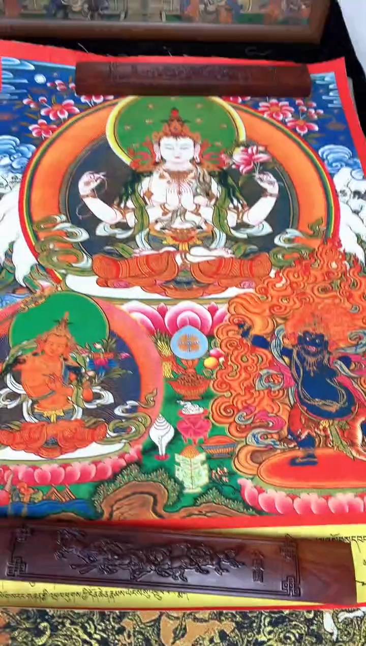 卷轴画045四臂观音