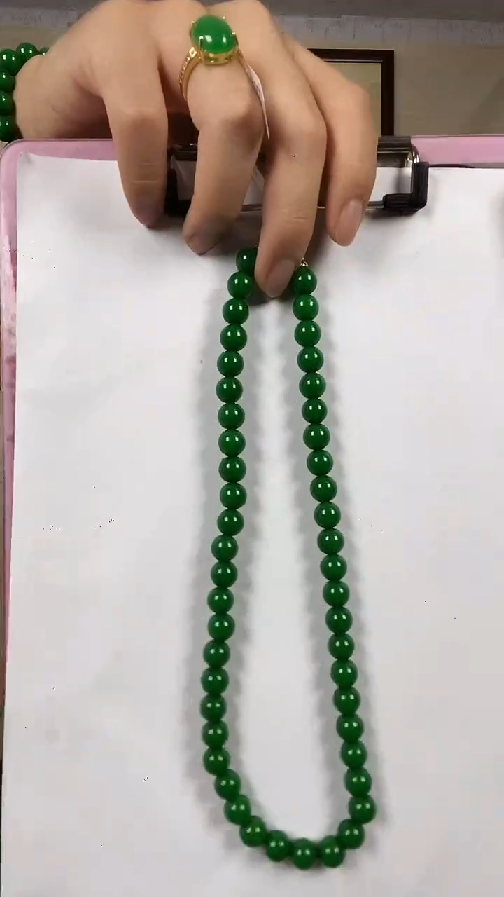 项链14K金镶嵌翡翠X03