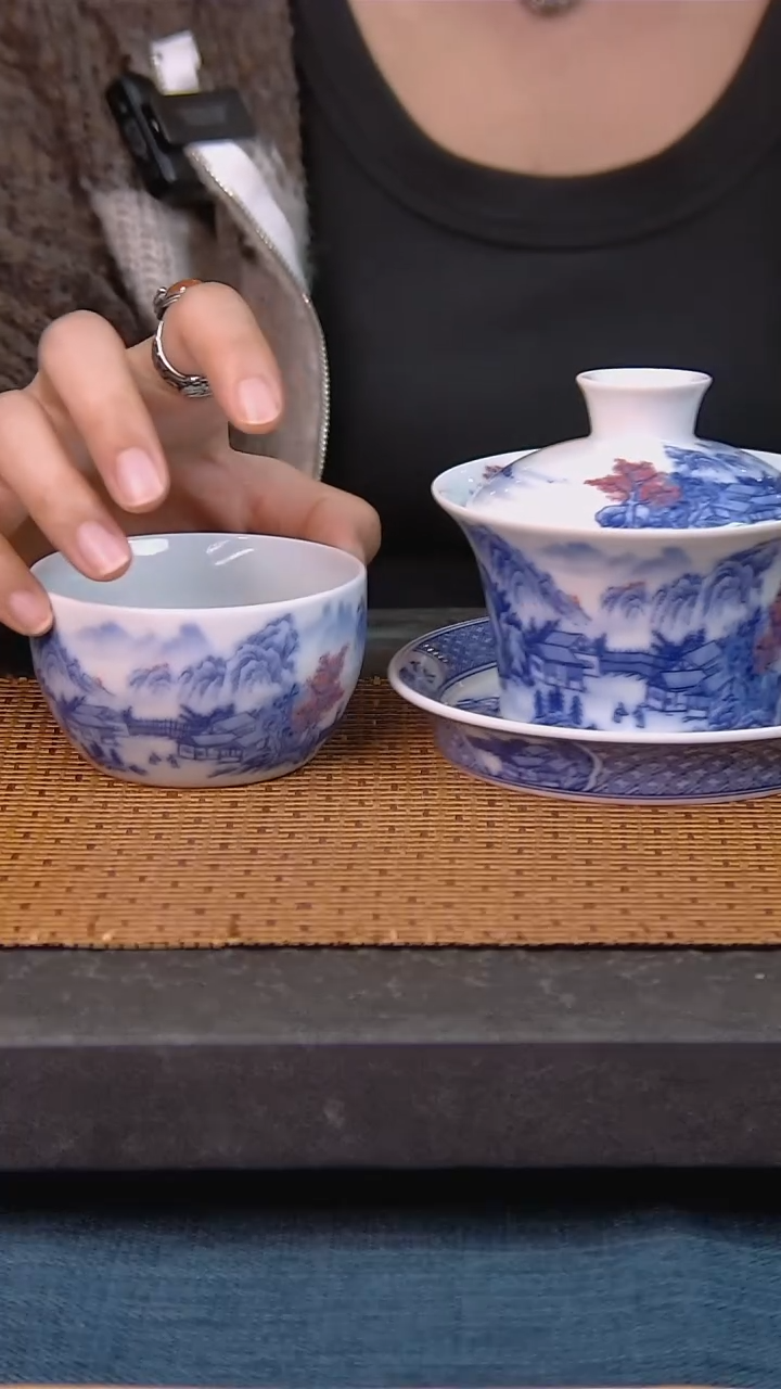  简装家用款件套 白瓷陶瓷茶具