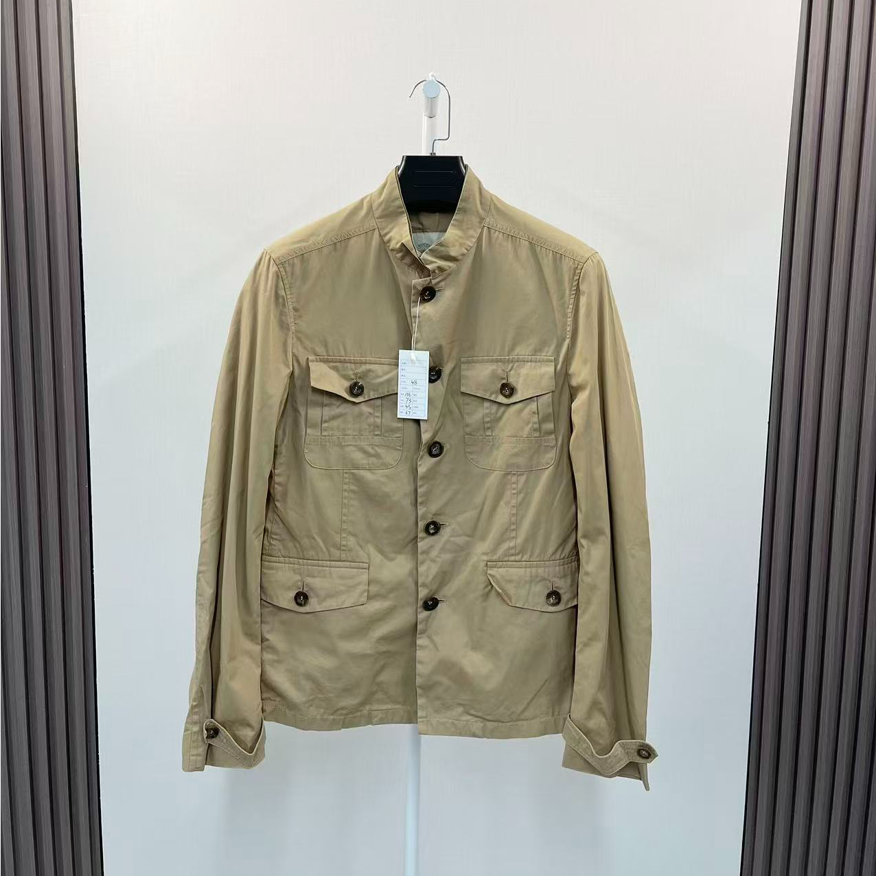 99新 GUCCI/古驰 /卡其色多口袋外套夹克/尺码48