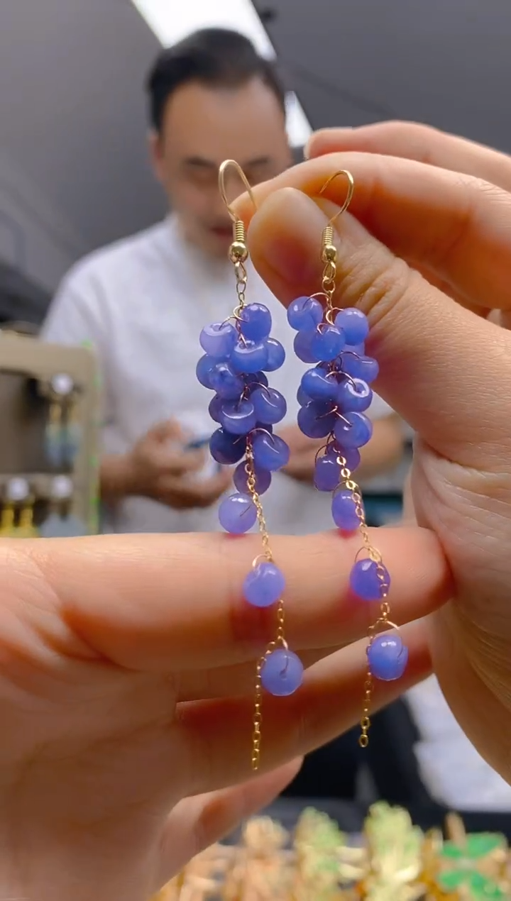 【闪购商品】翡翠耳饰合金0196翡翠耳钩