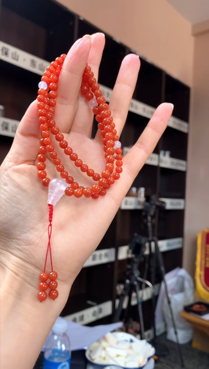 【闪购商品】南红玛瑙项链未镶嵌原矿南红锦红卡5多绕
