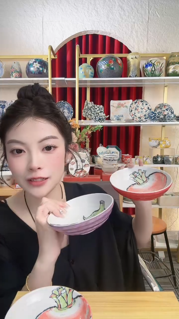 陶瓷蔬菜13.5cm钵进口两个