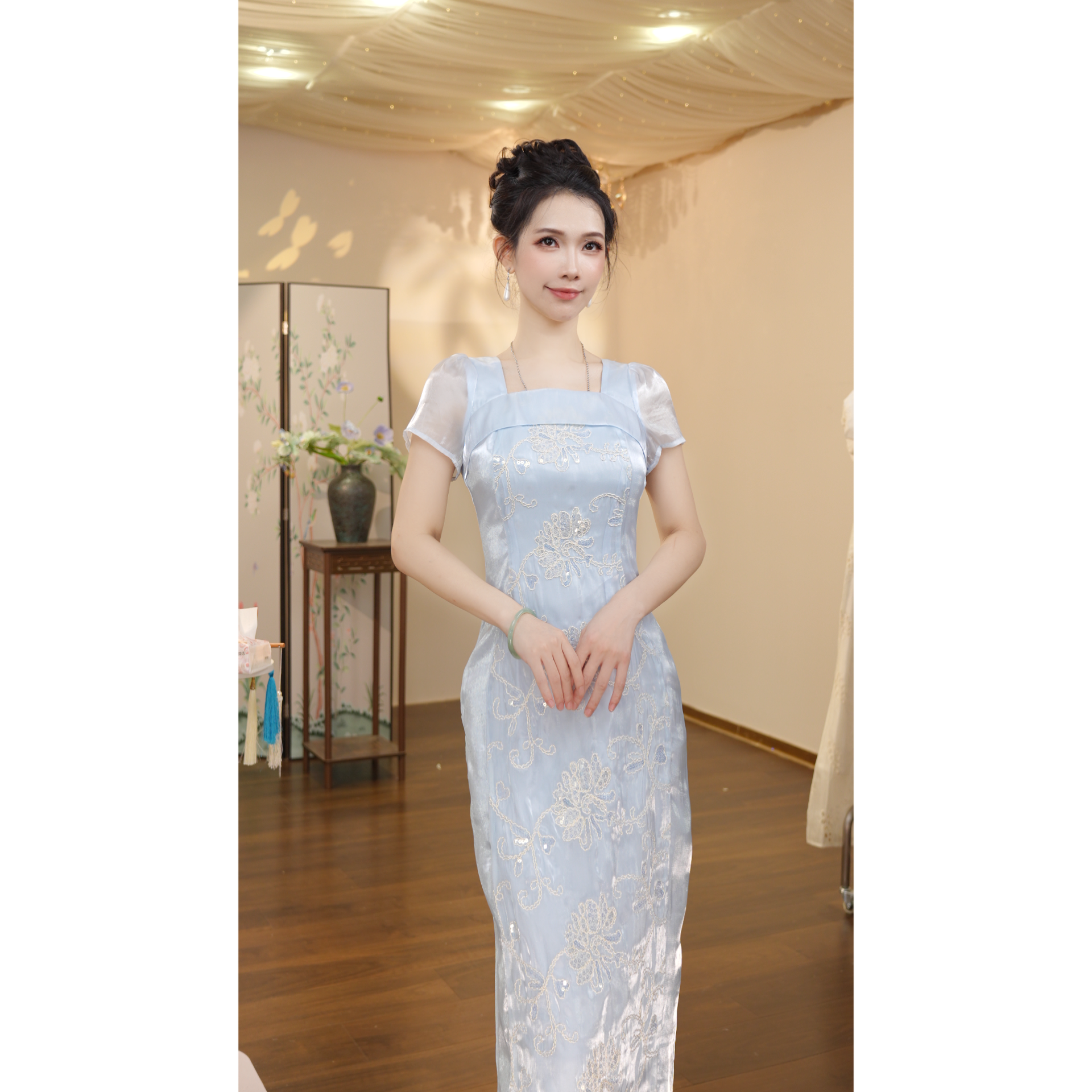 七姐原创-海盐夏日-1562 连衣裙（YQ1003）-119cm