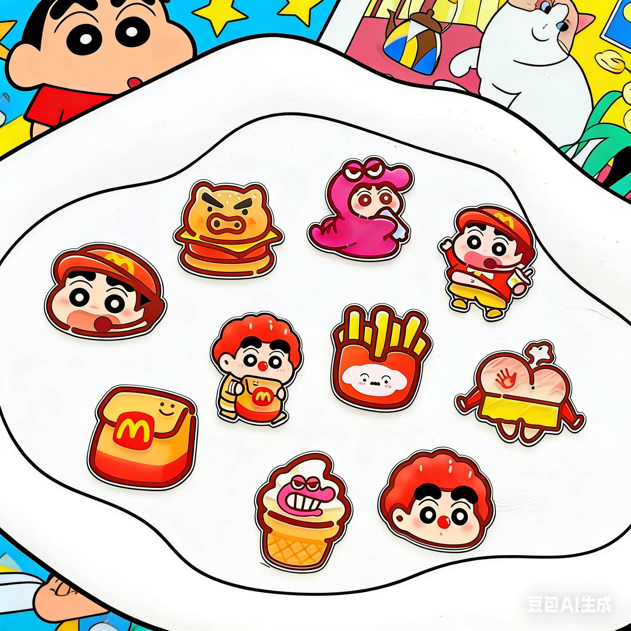 麦当当小新系列贴片可爱装饰