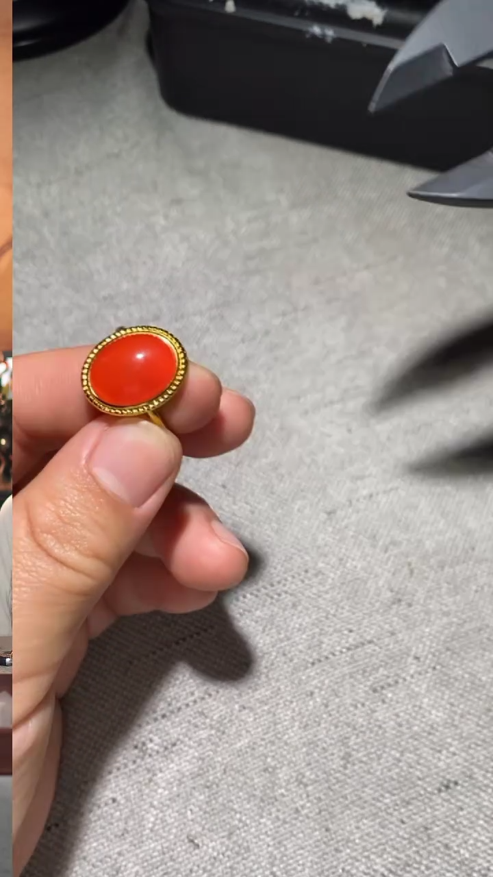 【闪购商品】玛瑙/玉髓戒指银S925镶嵌HBS0303-11-1