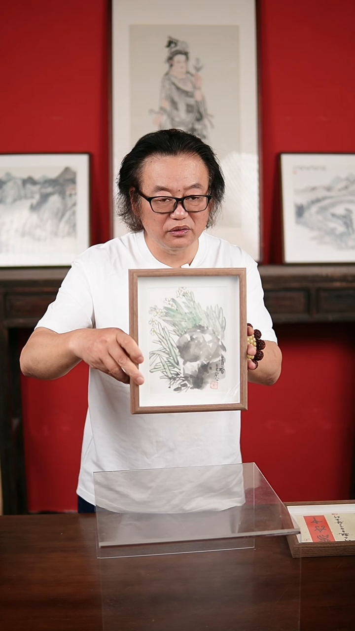 国画手绘手写-10寸摆台
