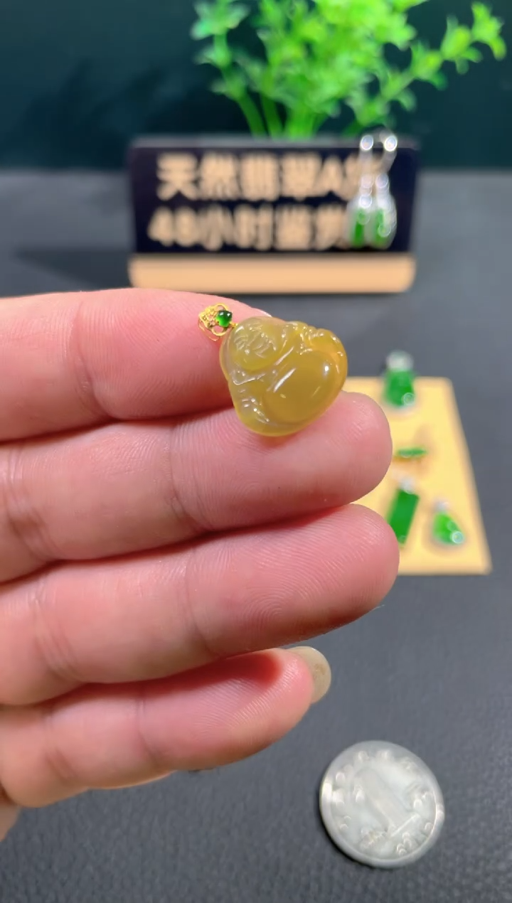 【闪购商品】翡翠颈饰18K金镶嵌翡翠