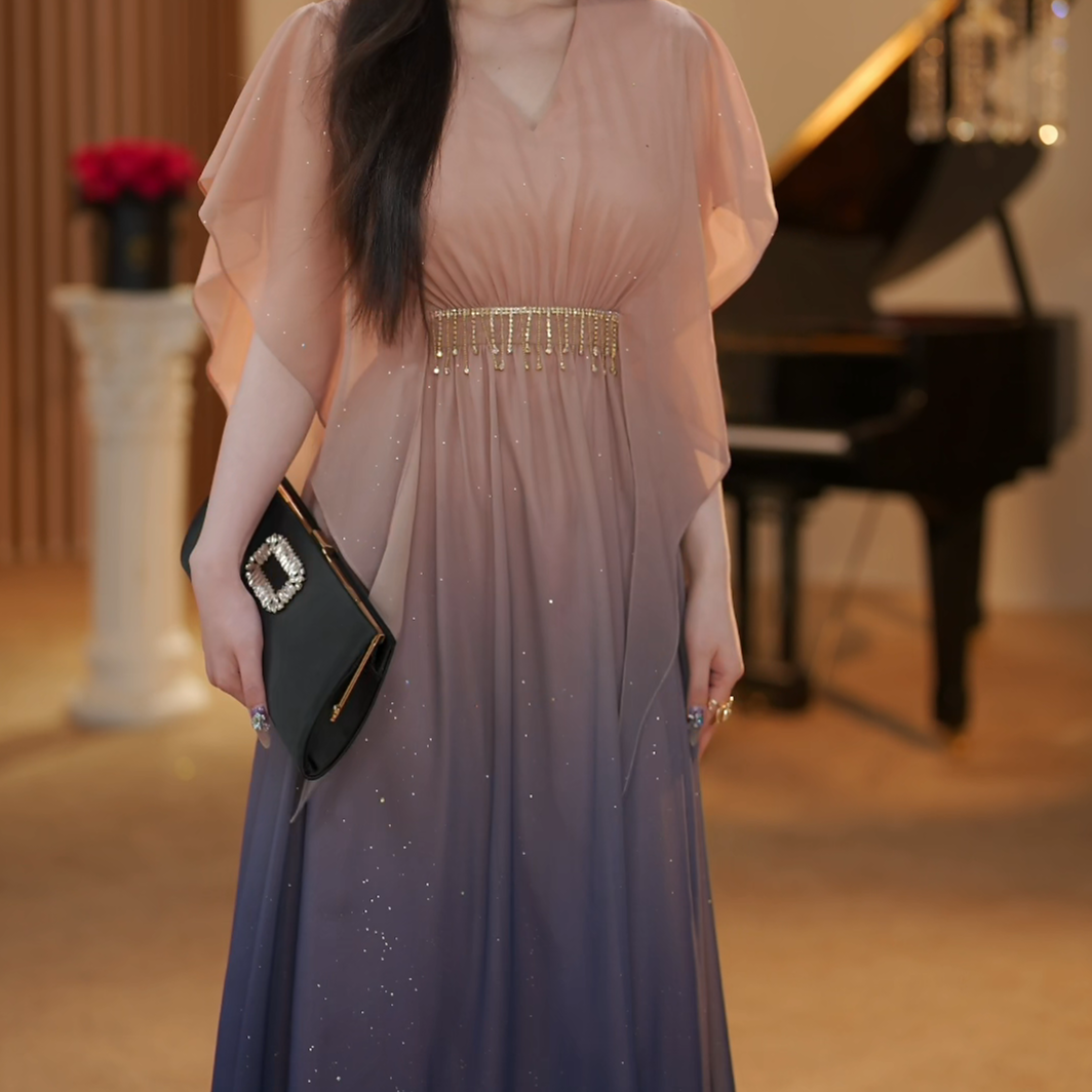 【爱妃】漫天星辰 法式气质显瘦高级小众设计连衣裙-YL80040