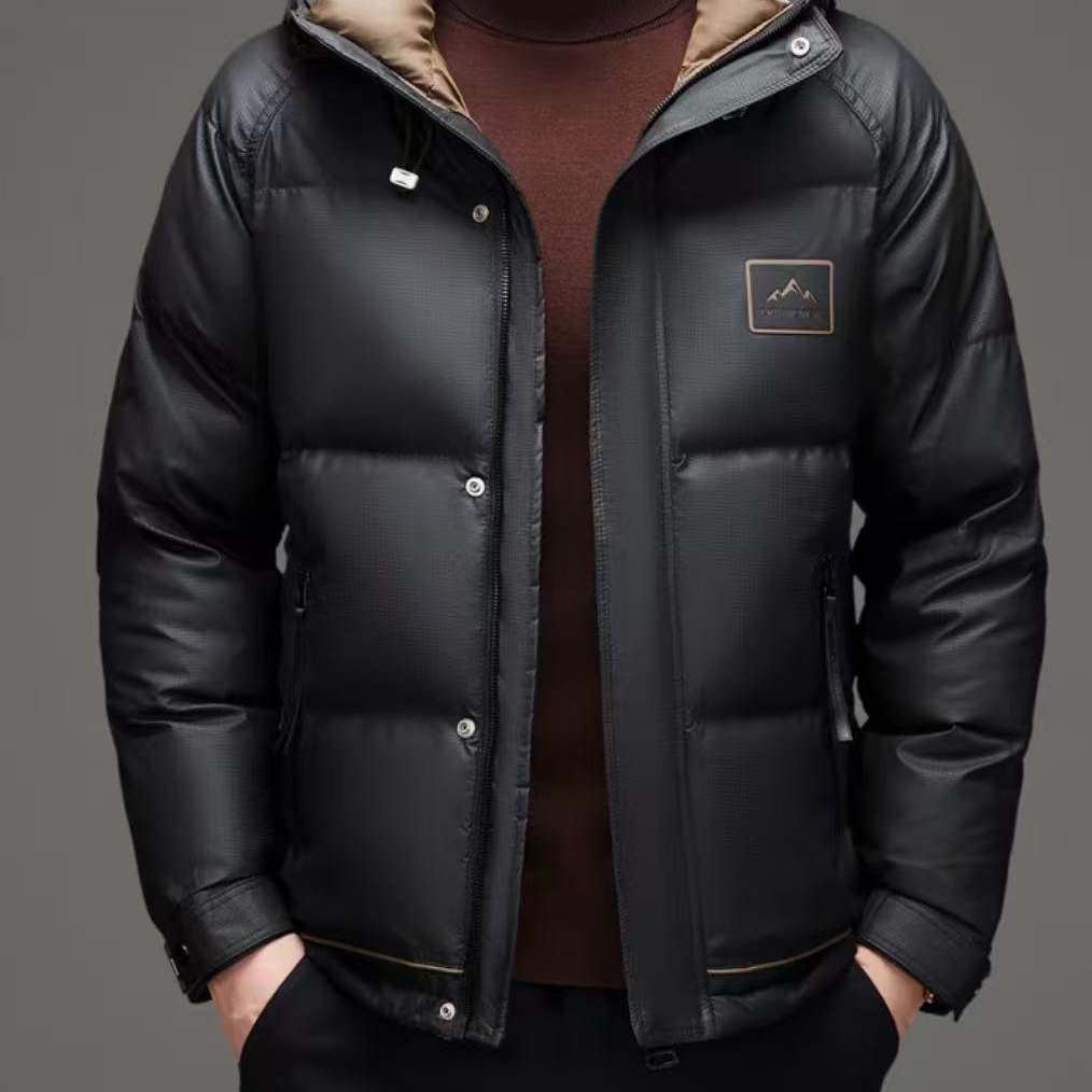 九江国标羽绒服源头工厂男款男士高端品牌嘉兴平湖立领男装2688