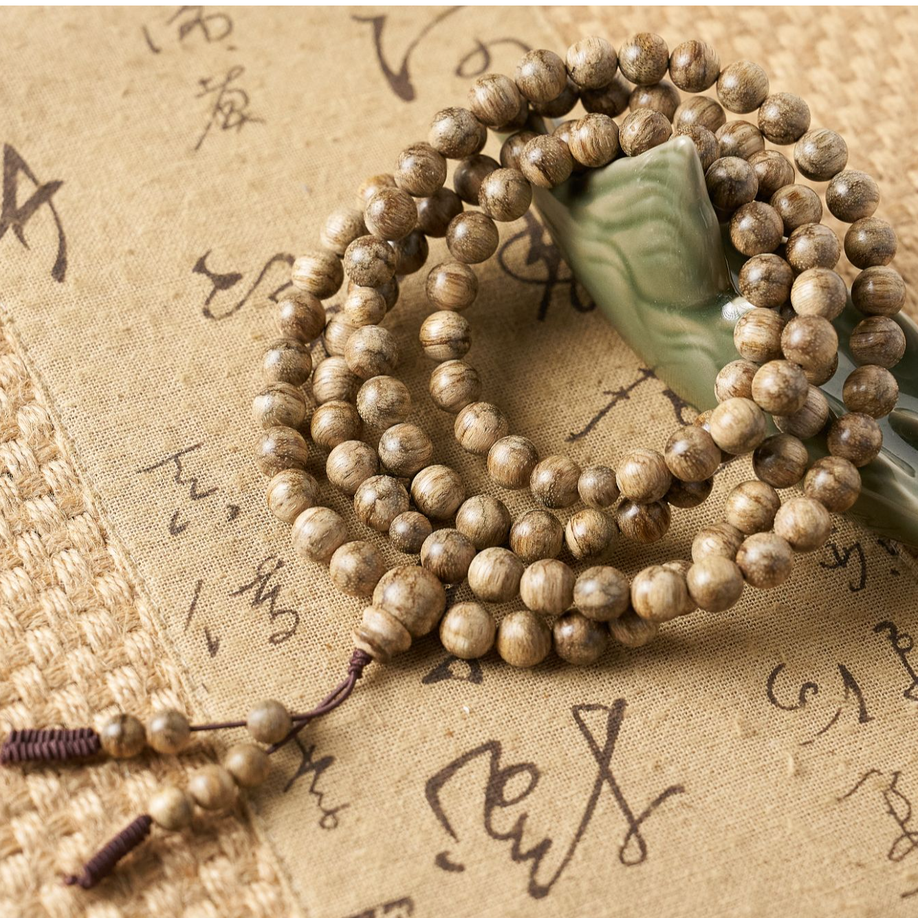 沉香【黑马哥沉香馆】 天然野正区达拉干0.9圆珠多圈多样性发其一