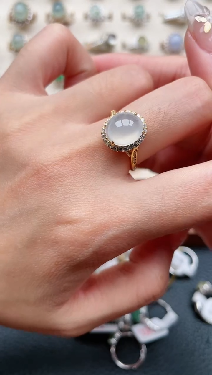 【闪购商品】翡翠戒指银S925镶嵌1111