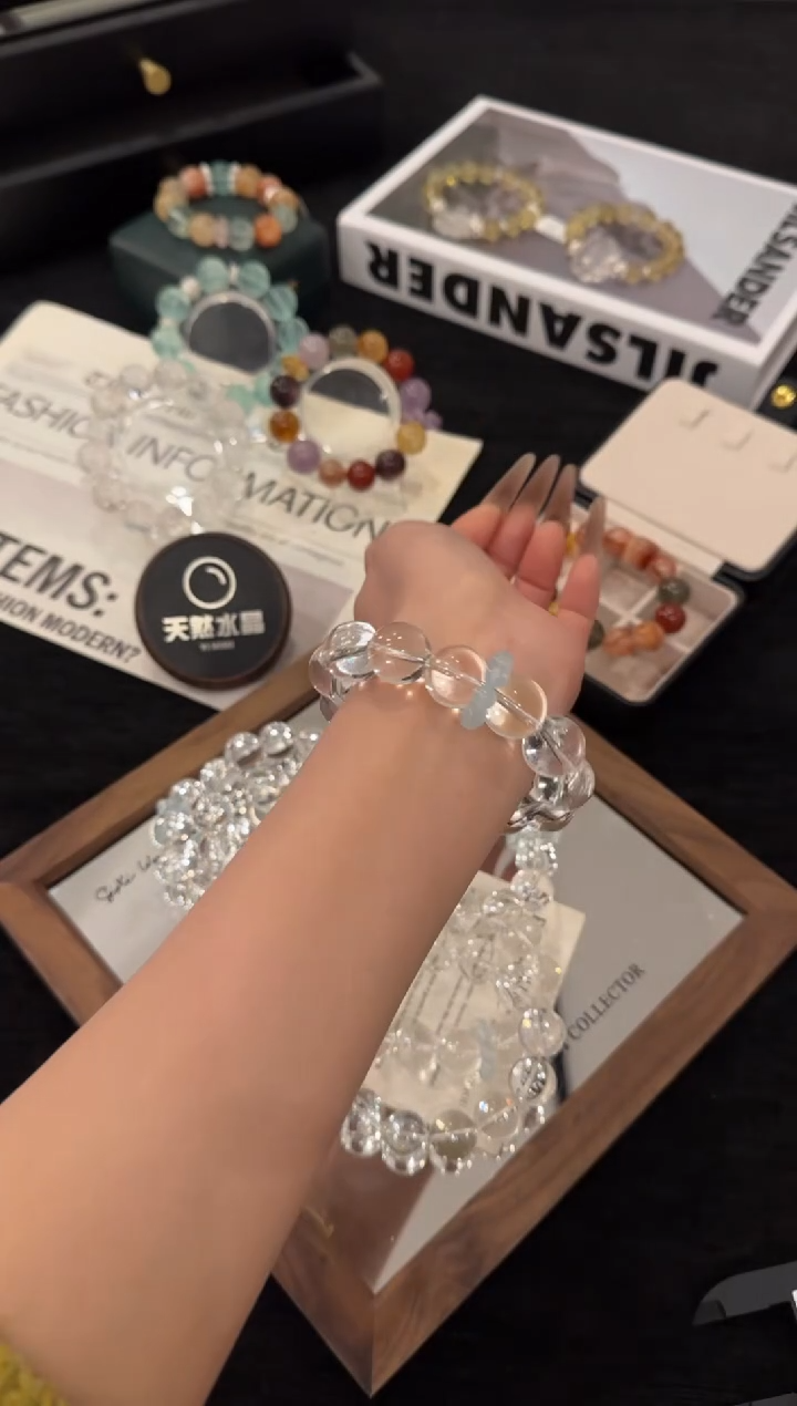 未镶嵌手链水晶白水晶x3488