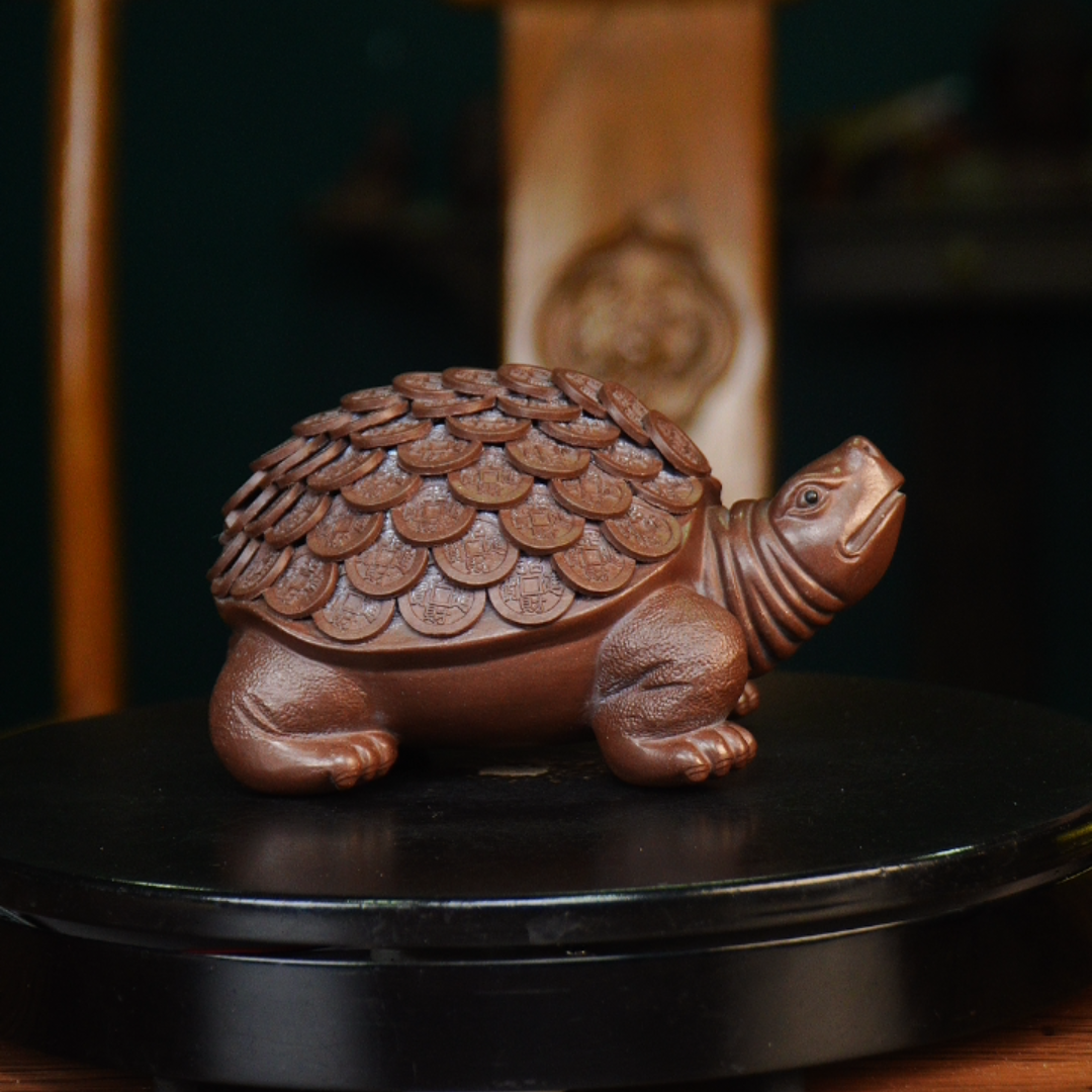 大钱币龟 宜兴紫砂茶宠