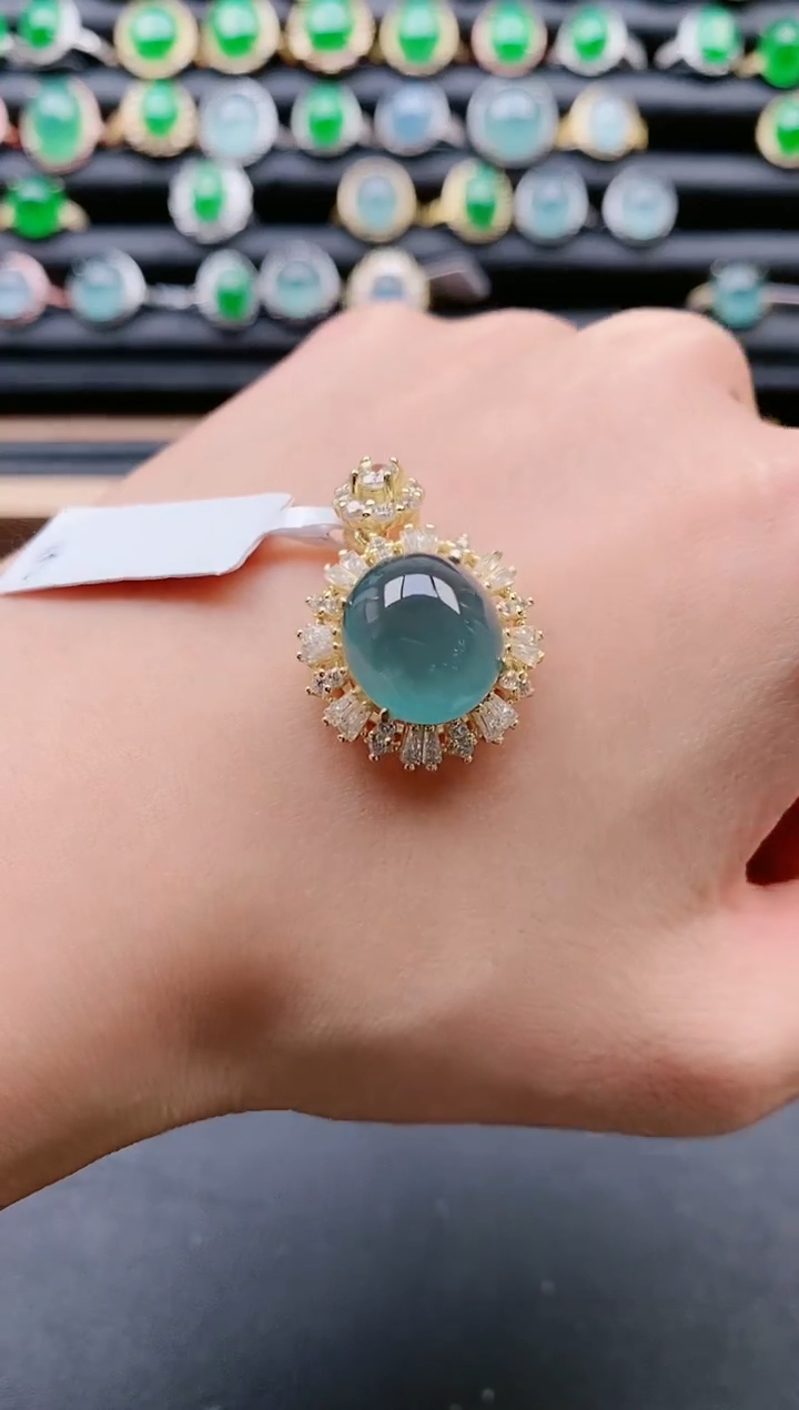 【闪购商品】翡翠戒指银S925镶嵌11111111