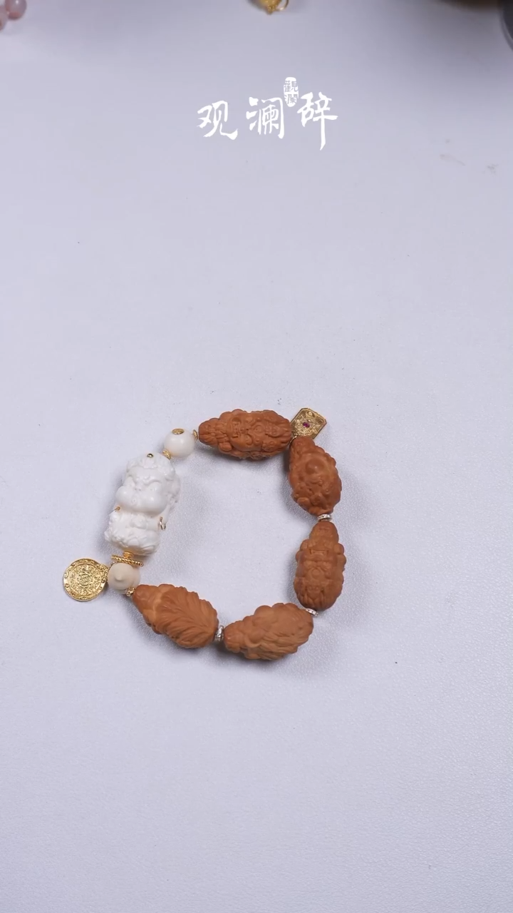 【闪购商品】橄榄核手串/手链黄财神猛犸牙S925手链