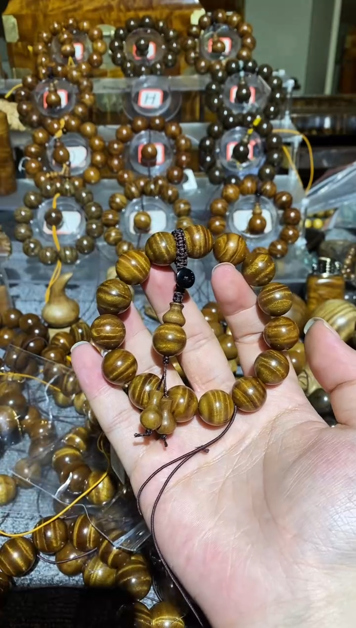 【闪购商品】楠木（金丝楠）手串/手链小叶桢楠水波纹1.5手串