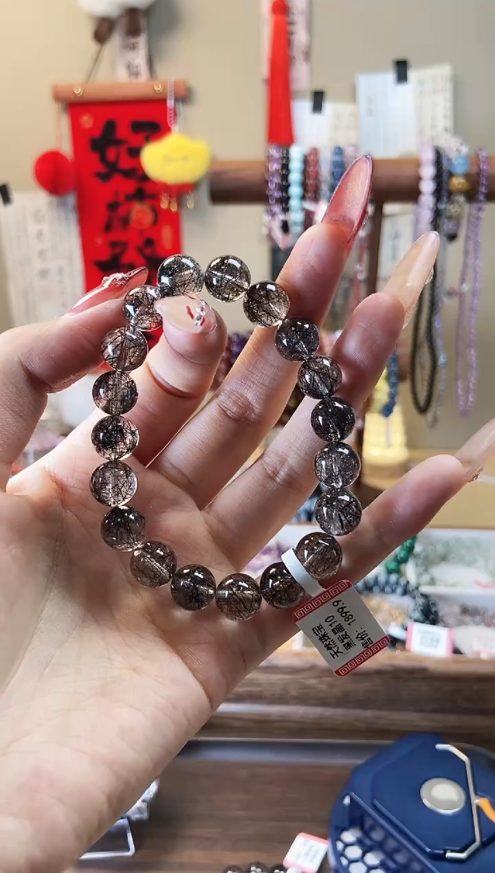 【闪购商品】水晶手链未镶嵌10m黑发晶