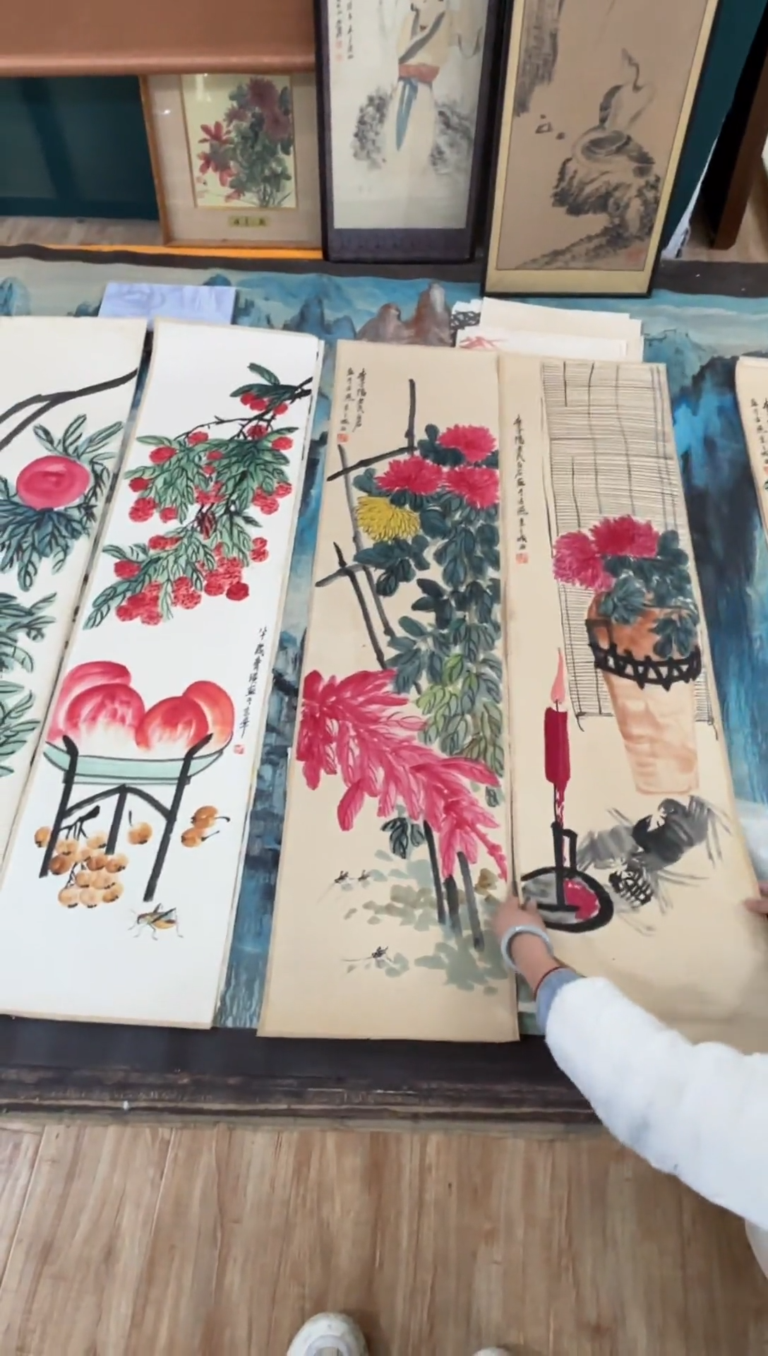 横款中式古典书画作品  