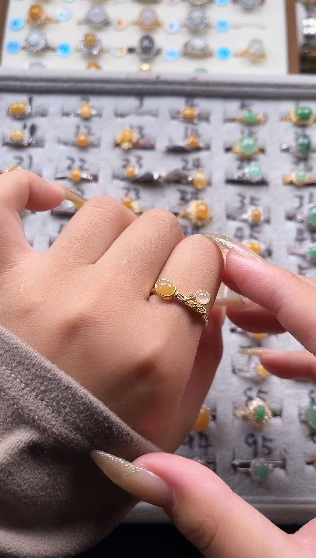 【闪购商品】翡翠戒指银S925镶嵌天然A货翡翠戒指