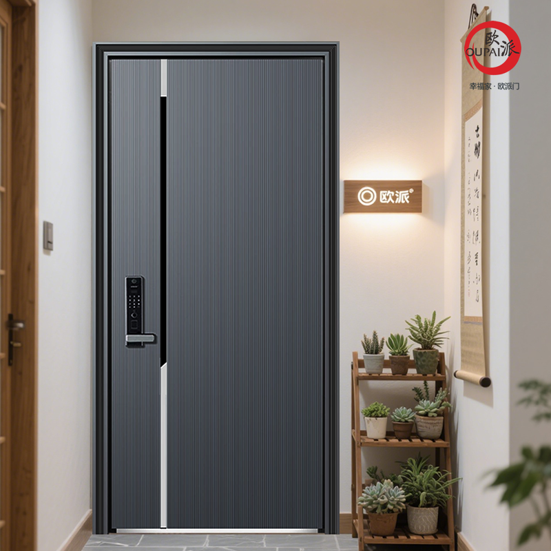 欧派入户门加高隐藏式门楣锌合金安全门大气进户门-1.2/2.2云上
