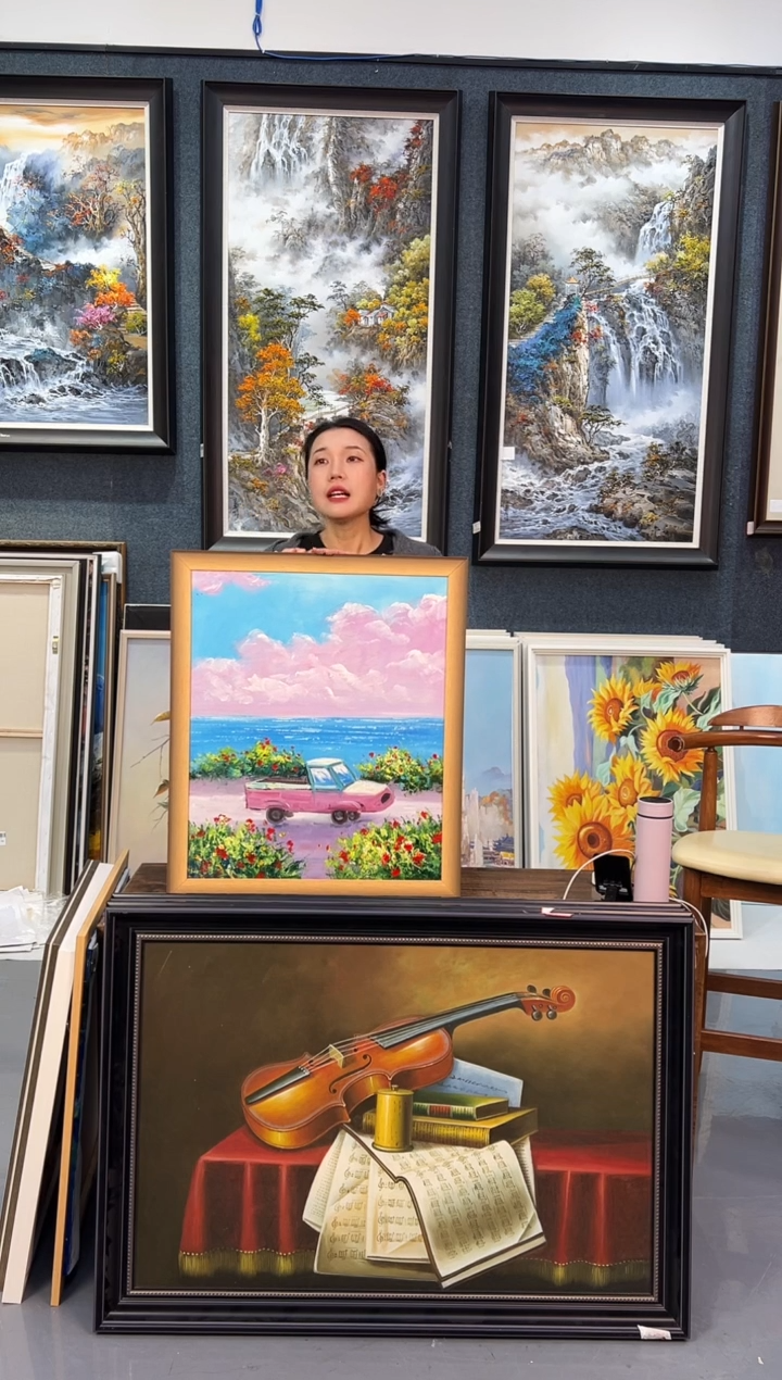 【闪购商品】油画20号 50*60 车 手绘油画