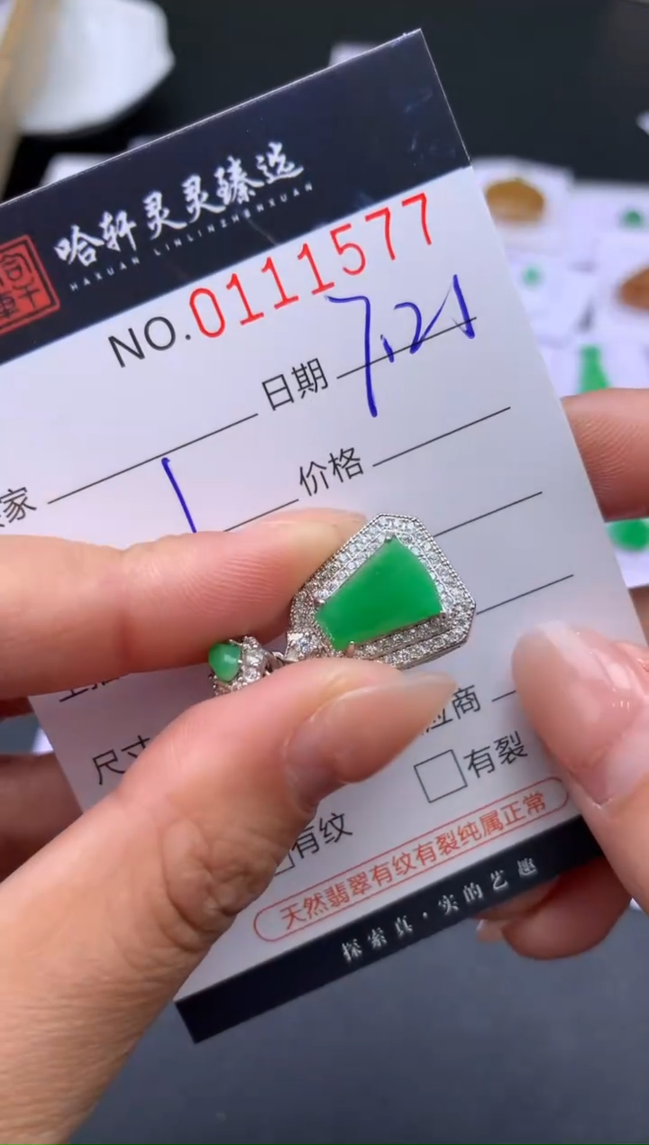 翡翠未镶嵌吊坠(不含链)哈轩  挂件1