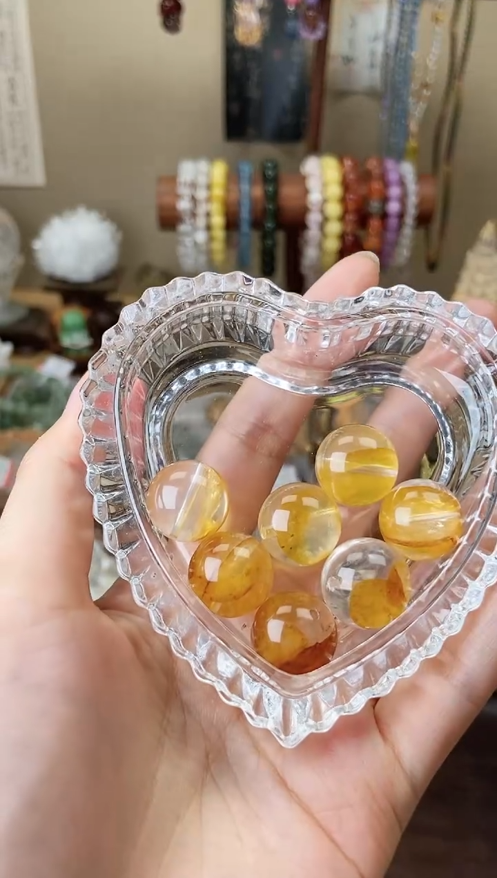 【闪购商品】水晶手链未镶嵌s03黄胶花单珠15.5-16mm