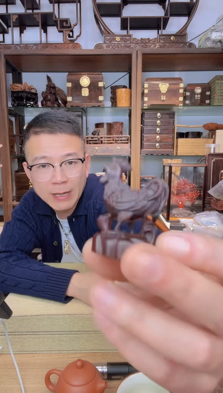 乌木类书架041小叶紫檀鸡