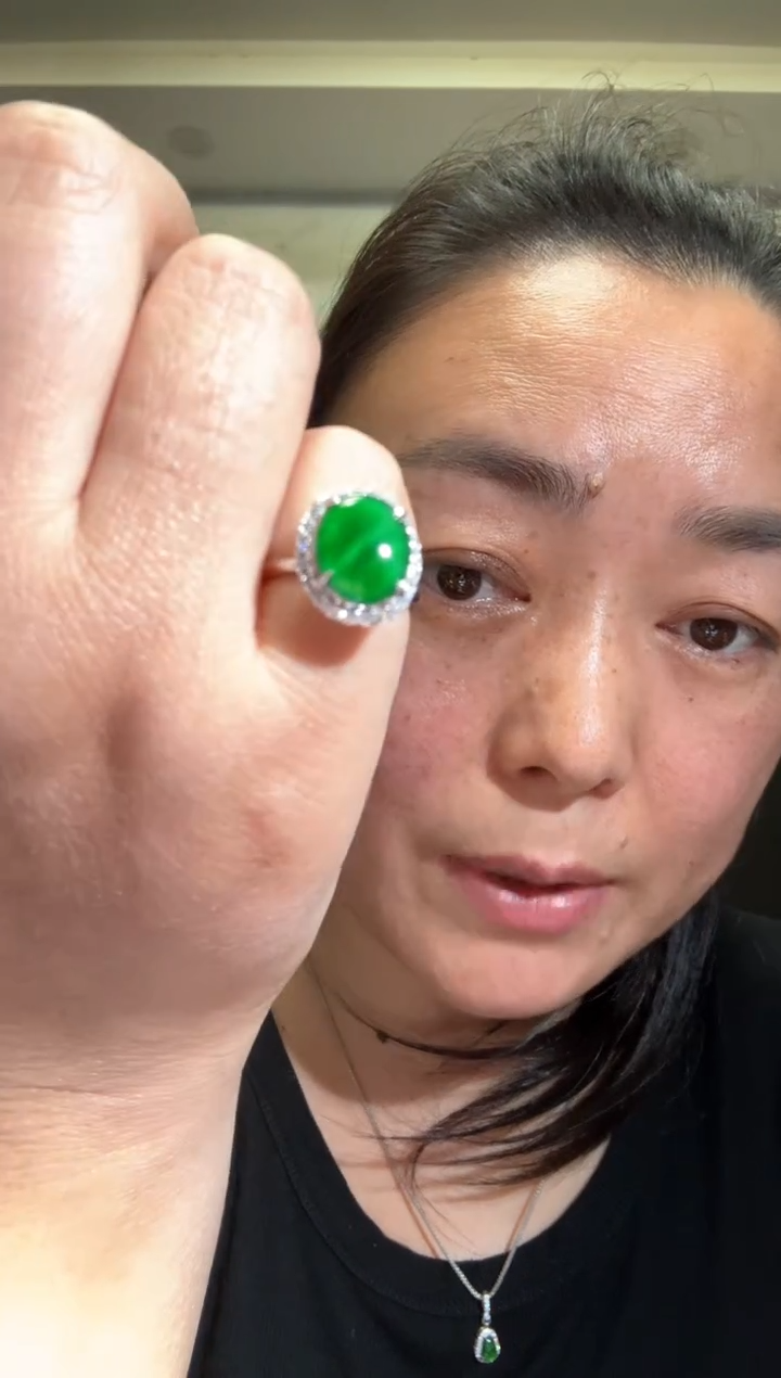 颈饰银S925镶嵌翡翠00005239