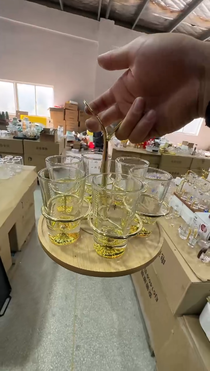 【闪购商品】水晶玻璃无盖款直播专属价格1架子+6杯