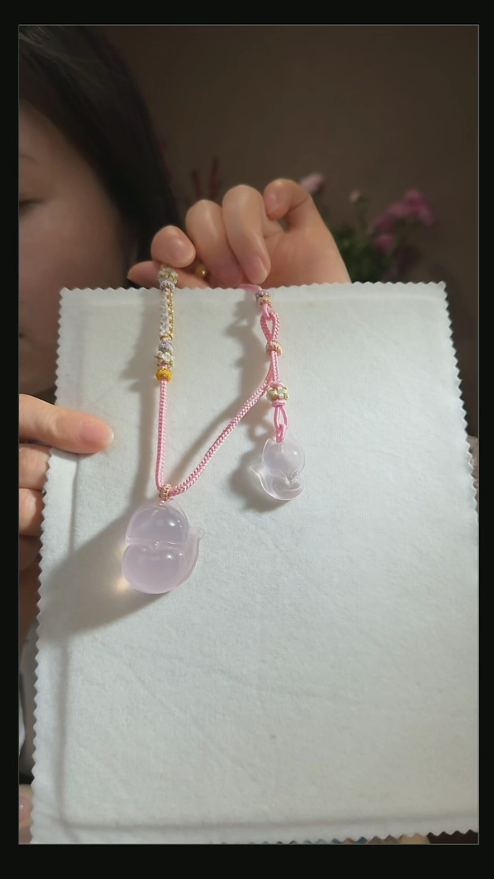 【闪购商品】未镶嵌吊坠(不含链)水晶天然莫桑比克粉水晶吊坠赠编绳