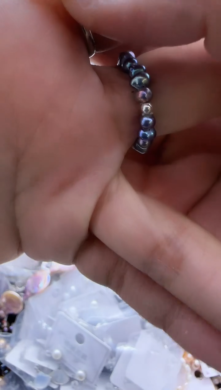 【闪购商品】淡水珍珠戒指银S925镶嵌46