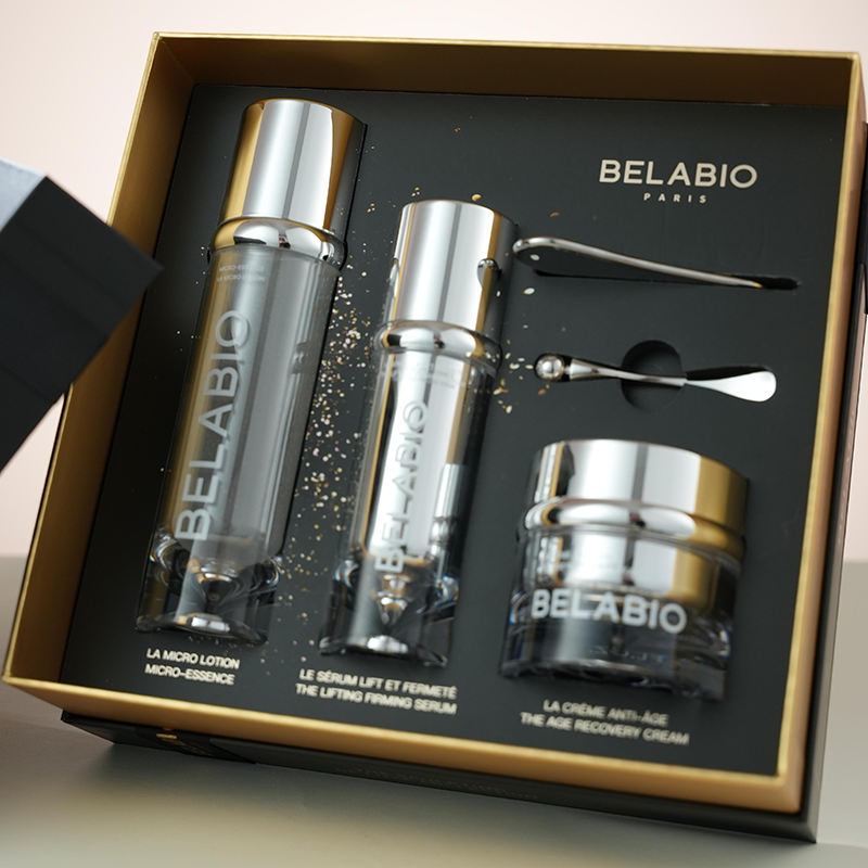 BELABIO限定时光定格黑金礼盒精华面霜精粹露套装