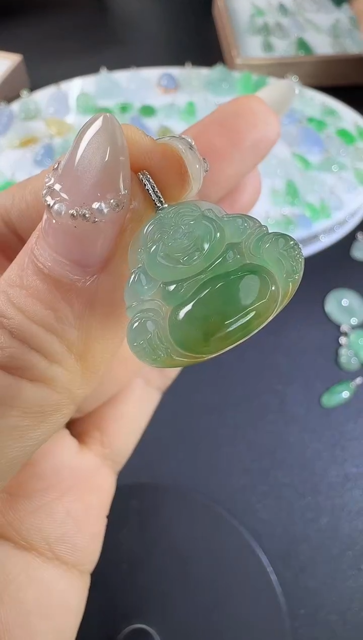 颈饰18K金镶嵌翡翠H1204-1501-532