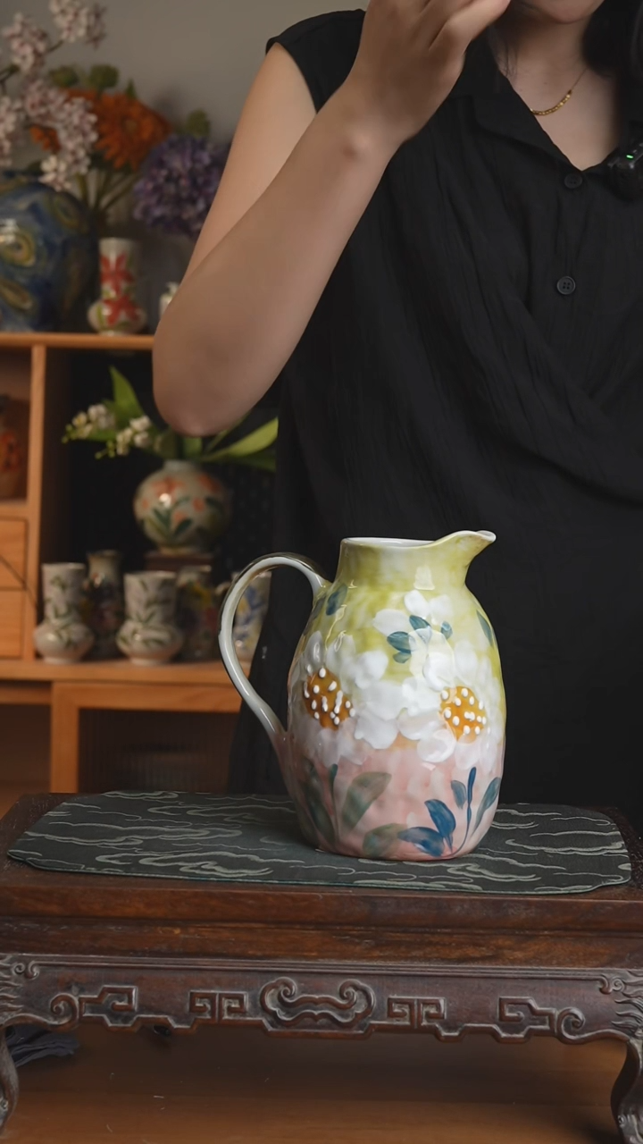 摆件不带花景德镇手工手绘陶瓷花瓶赏瓶