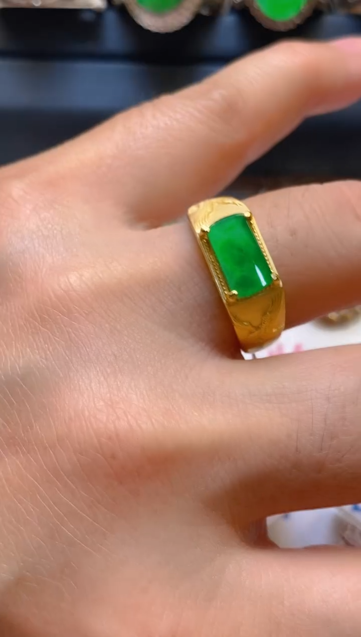 【闪购商品】翡翠耳饰银S925镶嵌天然A货翡翠1