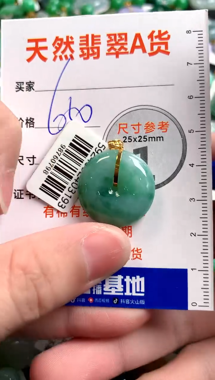 【闪购商品】翡翠颈饰18K金镶嵌0665177847