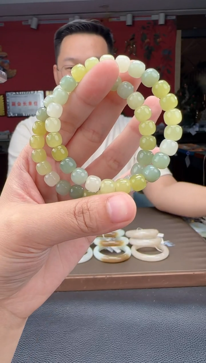 手串未镶嵌和田玉多宝直切单圈手串 多样性发货拍一发一