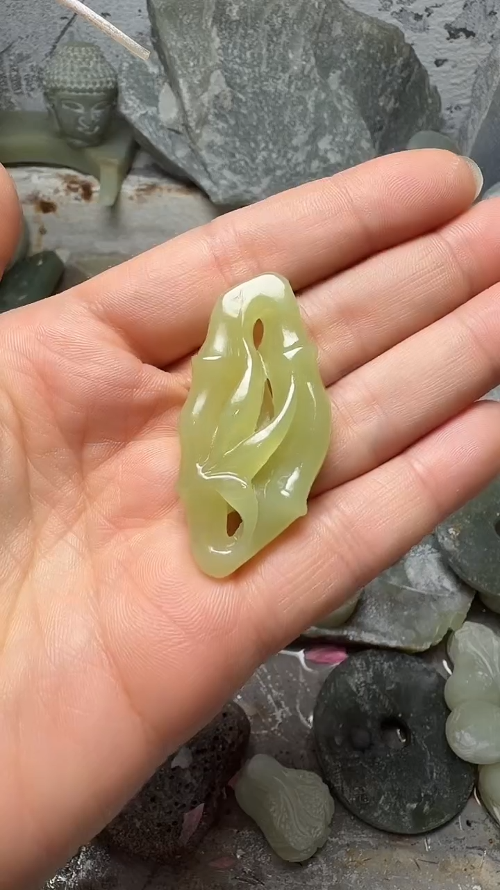 吊坠(赠链)未镶嵌和田玉竹节  祝福  节节高