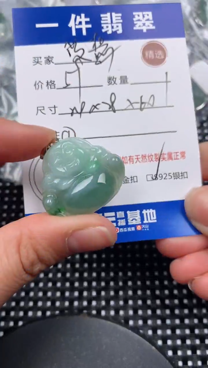 【闪购商品】翡翠颈饰银S925镶嵌挂件