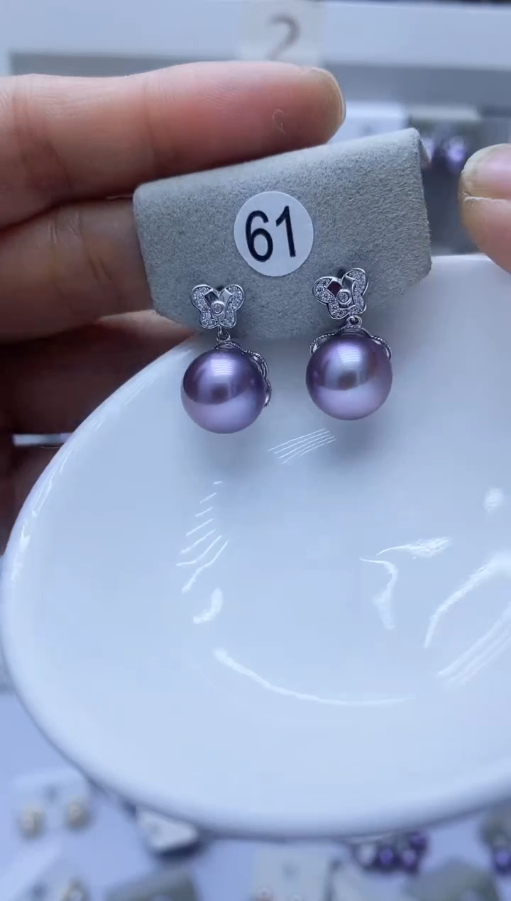 【闪购商品】淡水珍珠耳饰银S925镶嵌61