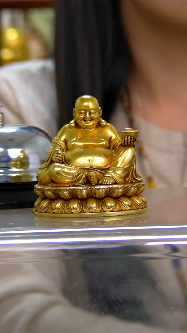 【闪购商品】紫铜鎏金 7弥勒佛M20415-Z