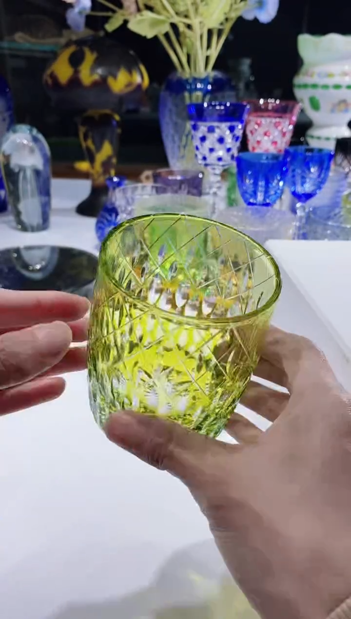 【闪购商品】水晶玻璃无手柄款788黄绿远雷微瑕福利