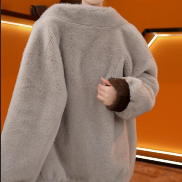 WY-时尚轻奢高级感学兰貂外套