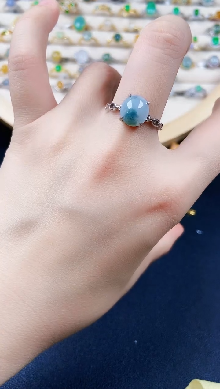 【闪购商品】翡翠银S925镶嵌戒指546646