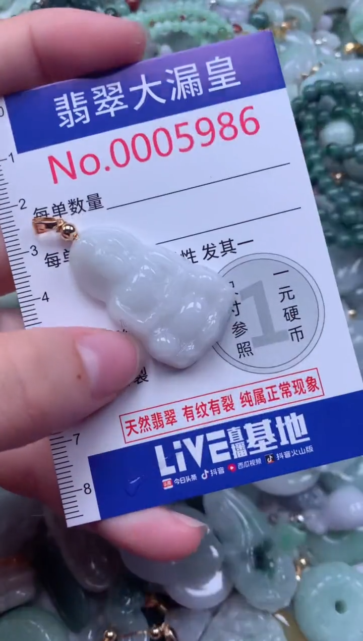 翡翠未镶嵌吊坠(不含链)5986