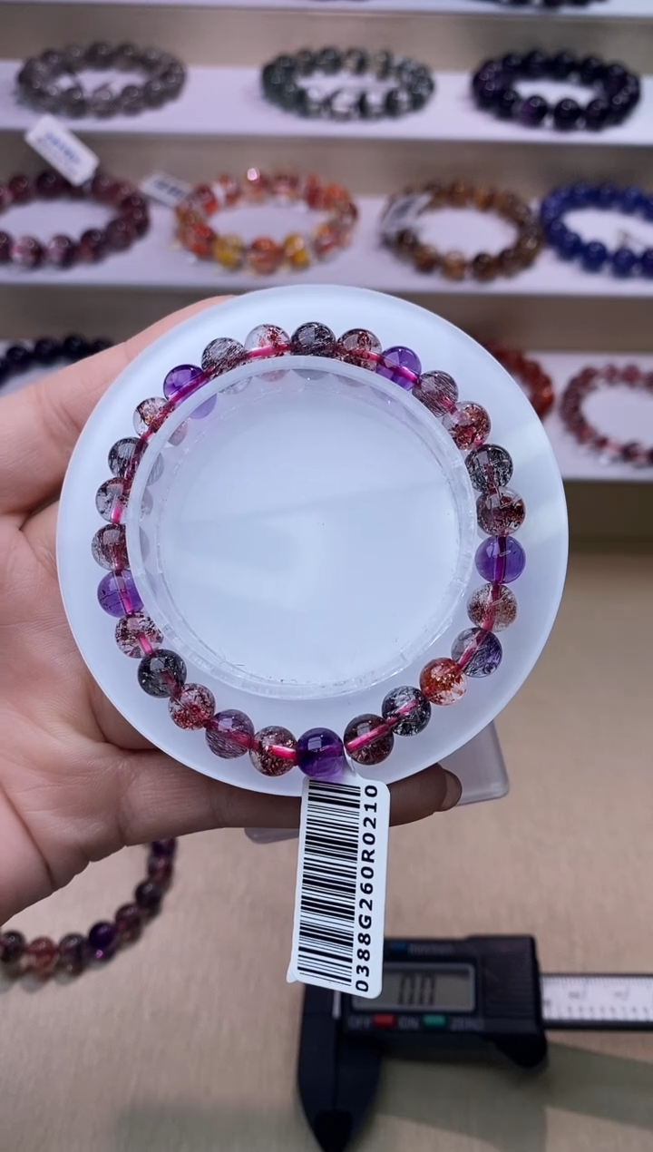 【闪购商品】水晶手链未镶嵌黑加仑超七7m+