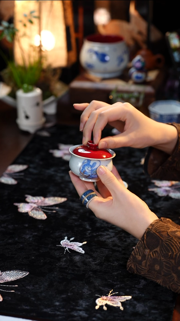 盖碗·加杯子一套/············